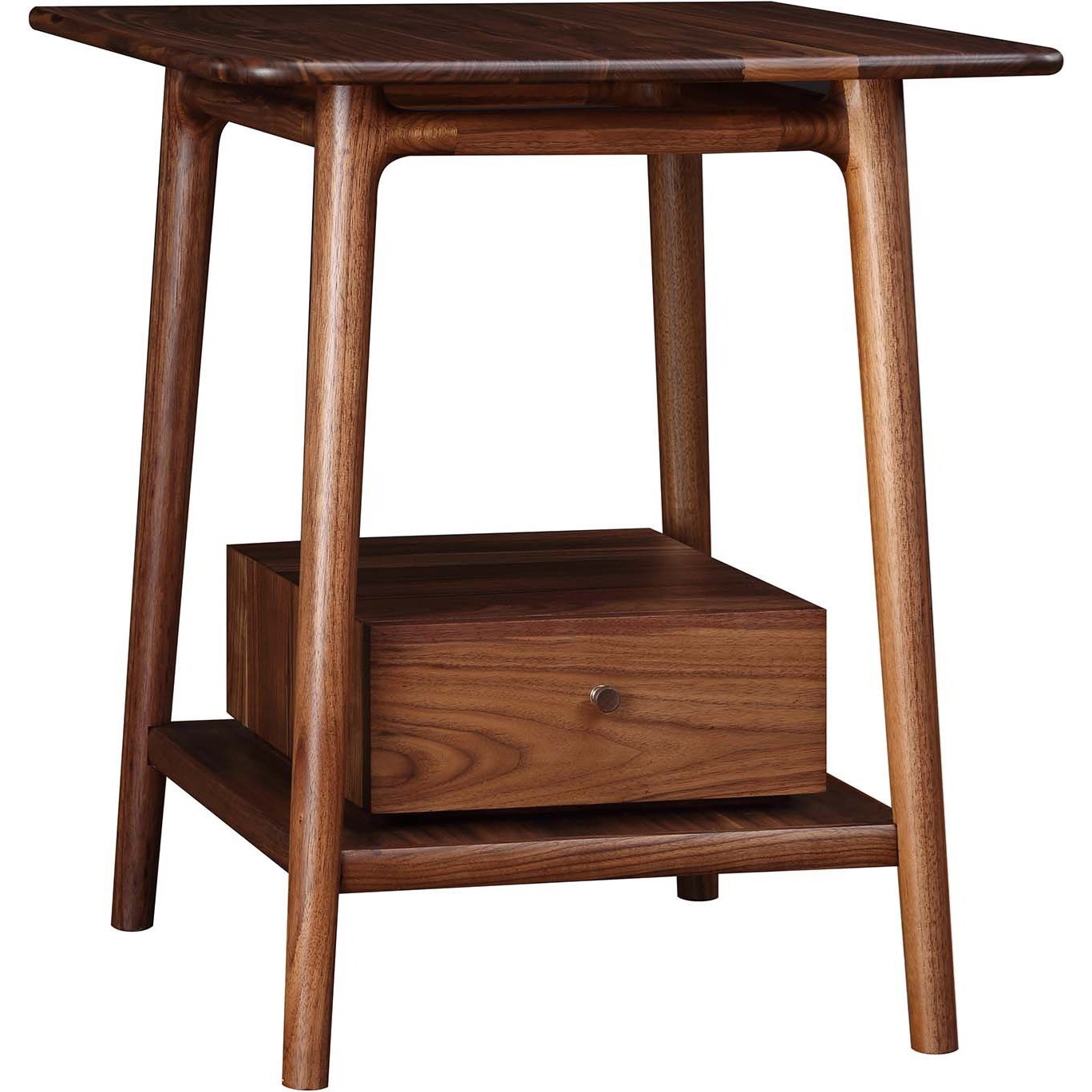 Mid century modern walnut end table on sale